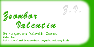 zsombor valentin business card